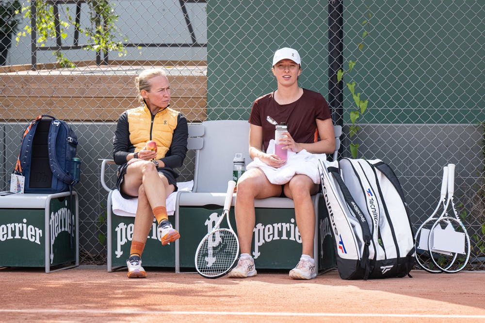 Iga Swiatek, Daria Abramowicz, Roland-Garros 2023, practice