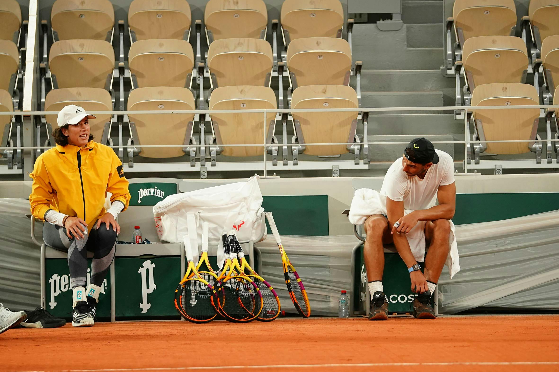 Nadal Muguruza practice Roland-Garros 2020