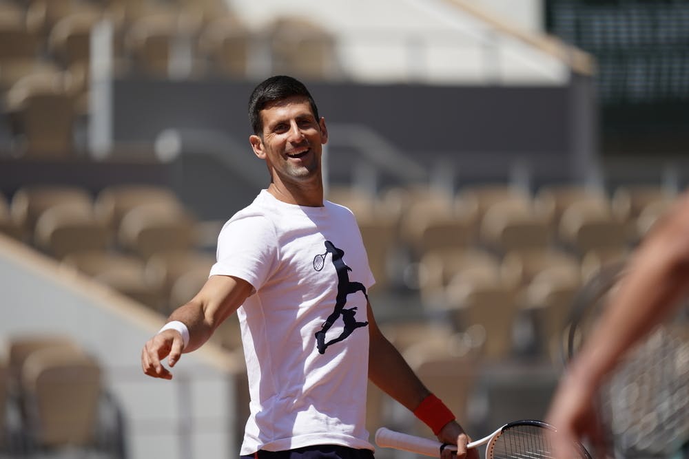 Novak Djokovic, entraînements, Roland-Garros 2023