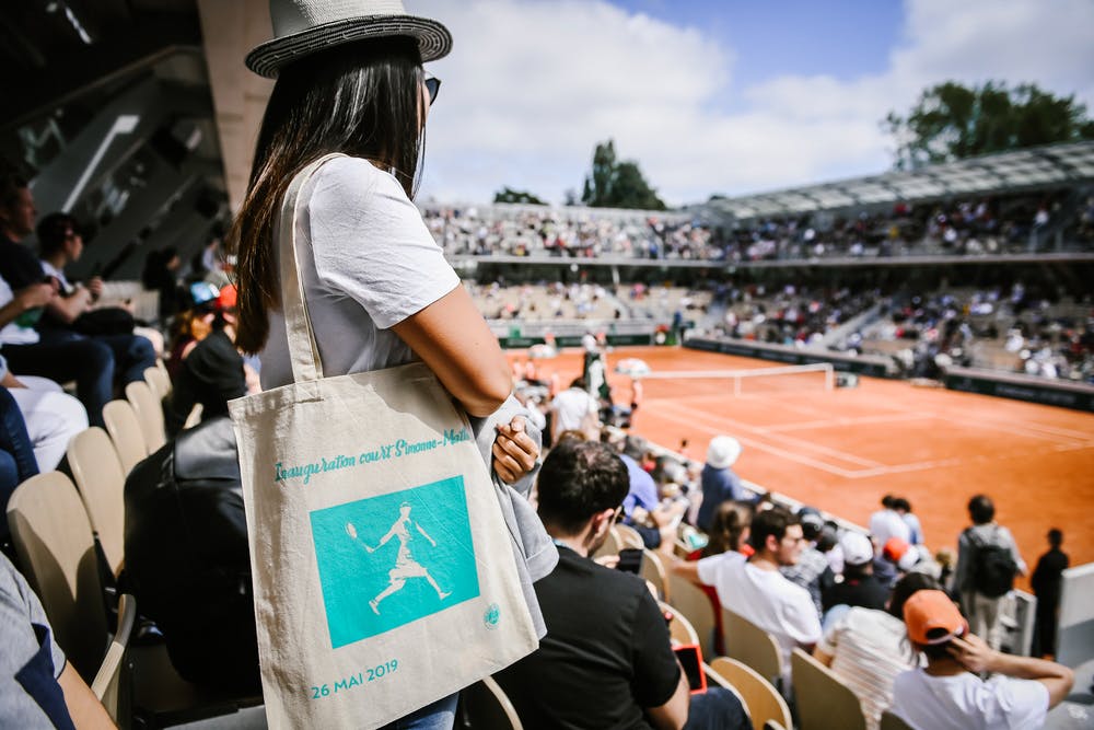 Roland-Garros 2019 - Court Simonne-Mathieu - inauguration - sac
