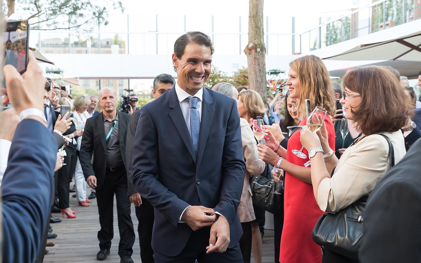 Rafael Nadal inauguration Village Roland-Garros 2018.