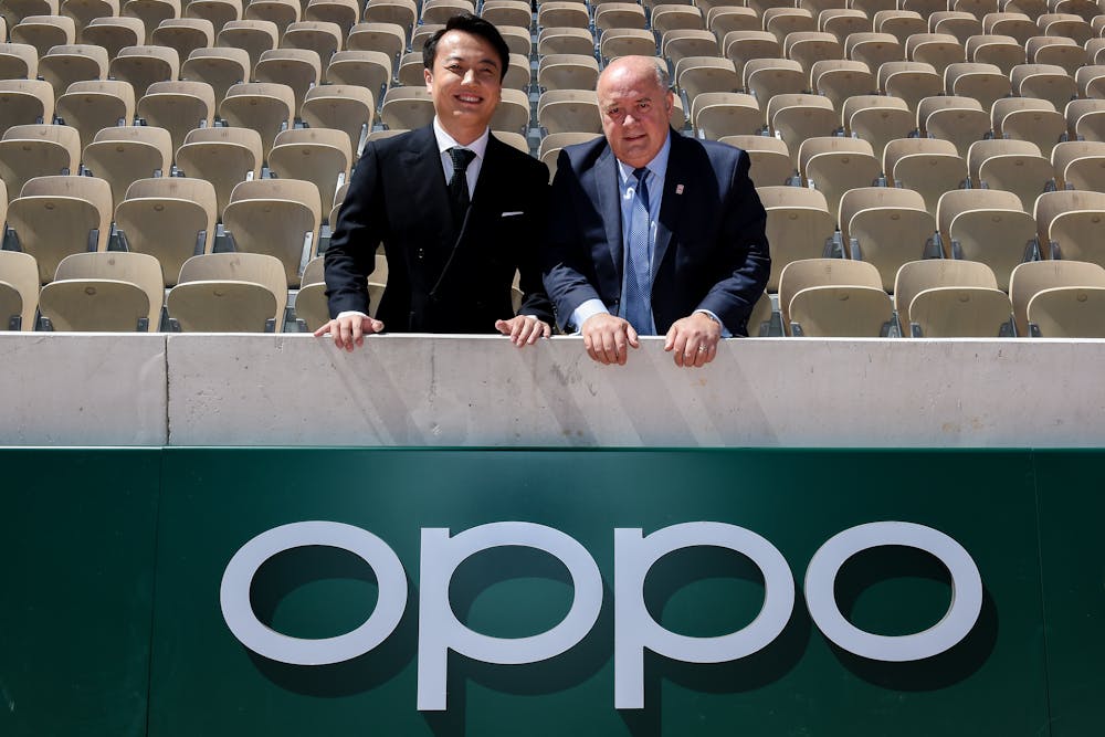 Signature du partenariat OPPO FFT en présence de Bernard Giudicielli et Brian Shen, Vice President, OPPO