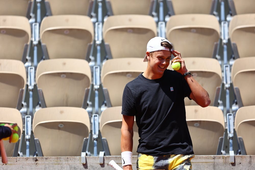 Holger Rune, practice, Roland-Garros 2023