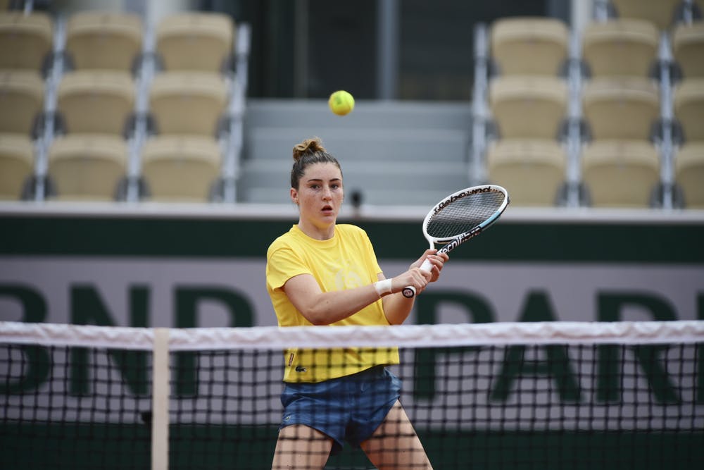 Elsa Jacquemot, Roland Garros 2021, practice