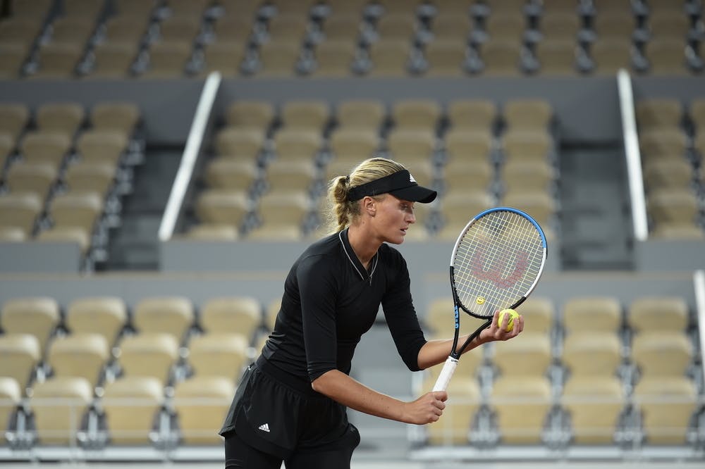 Kristina Mladenovic, Roland-Garros 2020, entraînement, vendredi 25 septembre