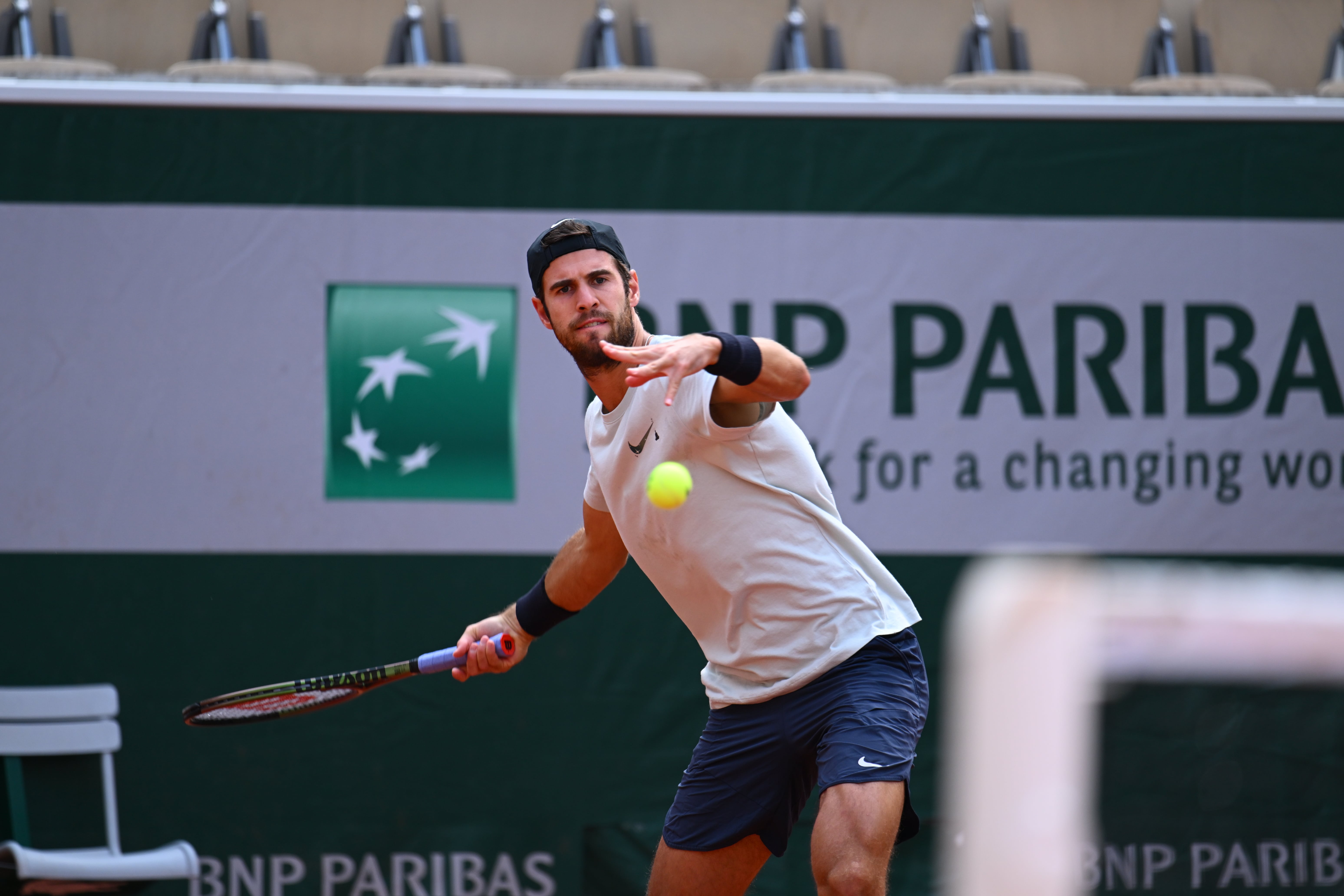Karen Khachanov, entraînement, Roland-Garros 2023