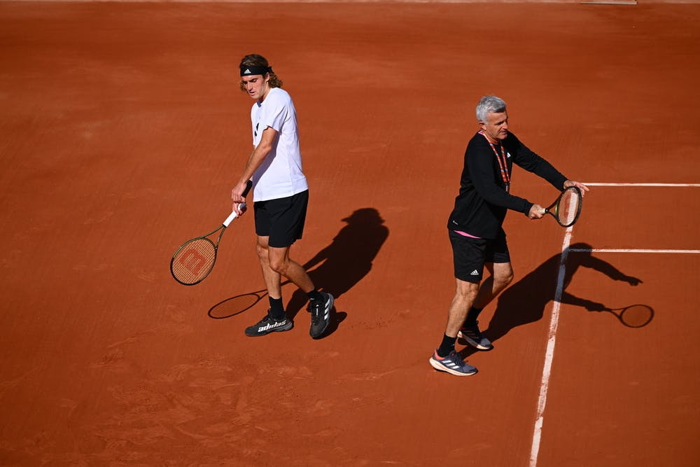 Stefanos Tsitsipas, entraînements, Roland-Garros 2023