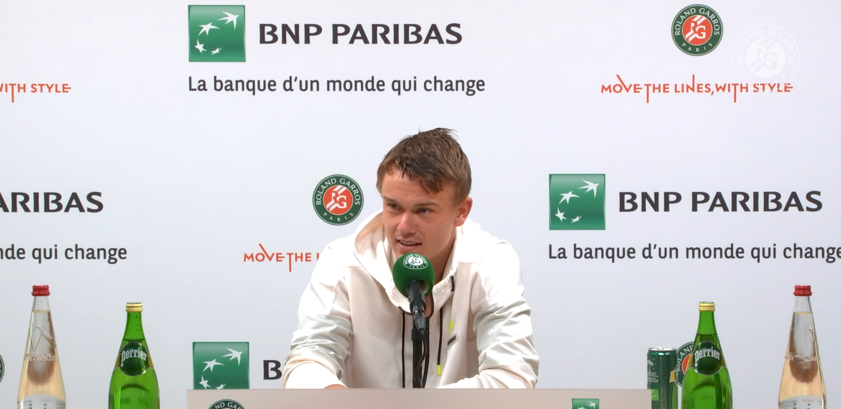 Holger Rune, press, fourth round, Roland-Garros 2023