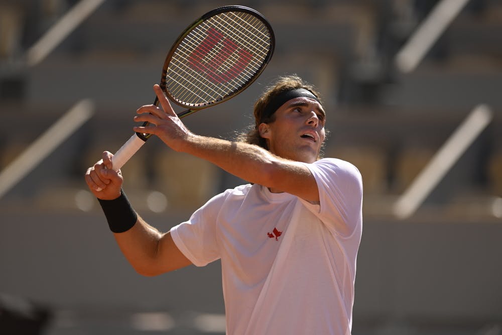 Stefanos Tsitsipas, entraînement, Roland-Garros 2023