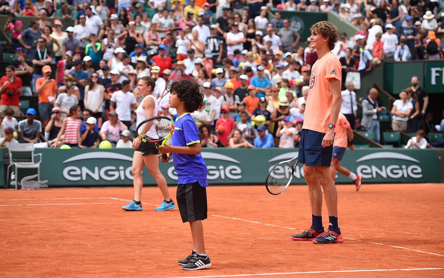 Alexander Zverev et Simona Halep enfant de Roland-Garros 2018
