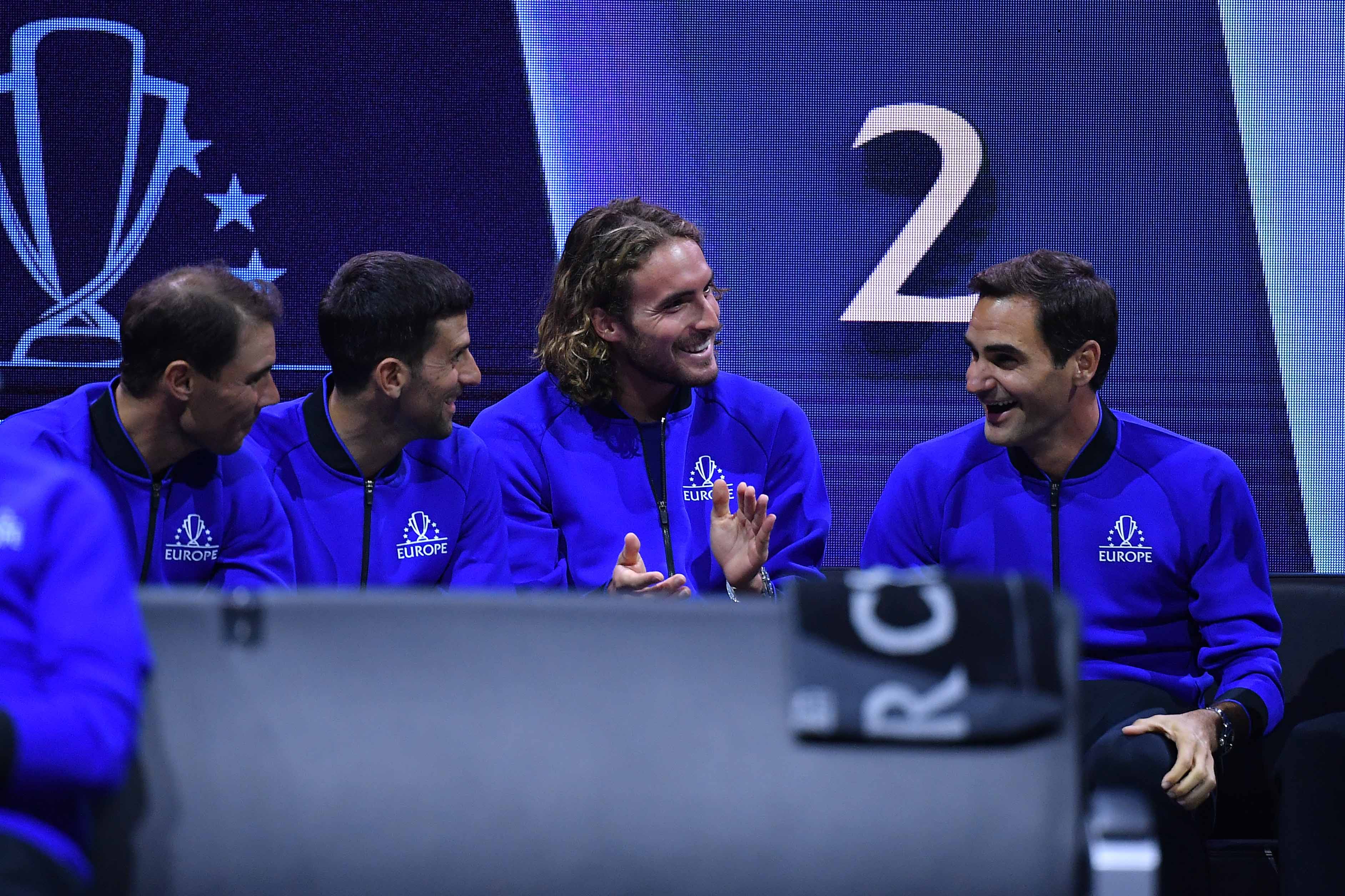 Rafael Nadal, Novak Djokovic, Stefanos Tsitsipas & Roger Federer / Laver Cup 2022