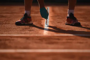 Entretien des courts, Roland-Garros 2018
