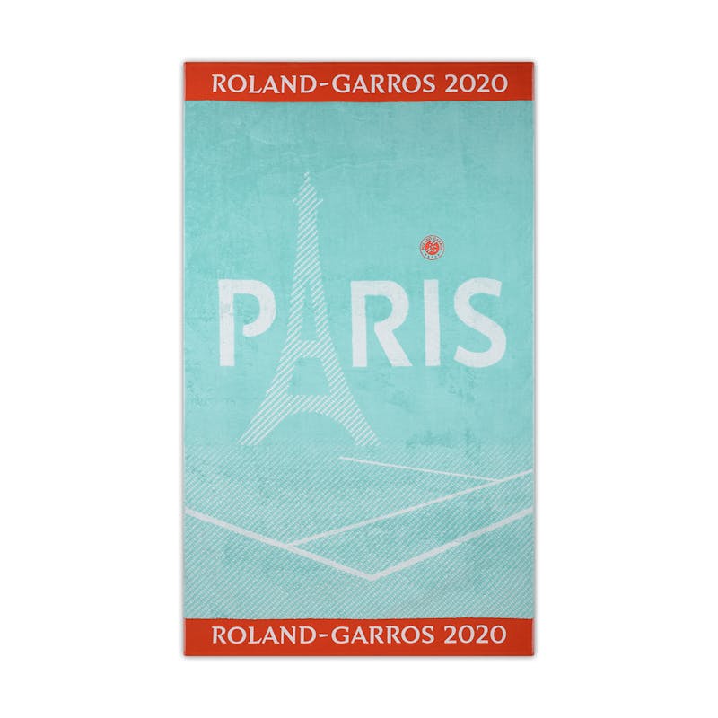 serviette officielle dame, carré blanc, roland-garros, 2020