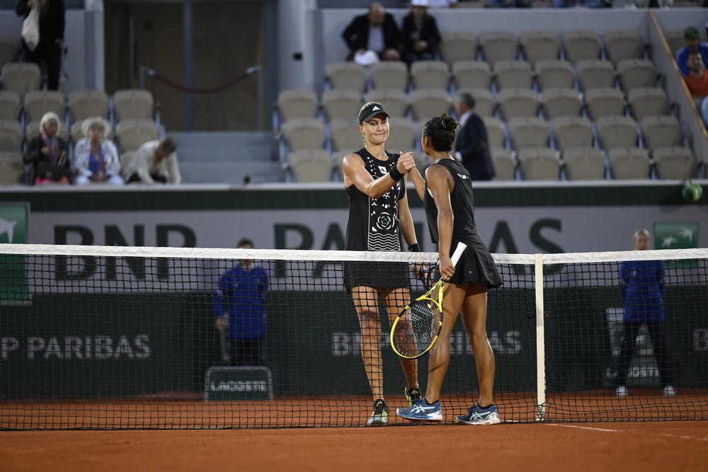 Kristina Mladenovic, Leylah Fernandez, 1er tour, Roland-Garros 2022
