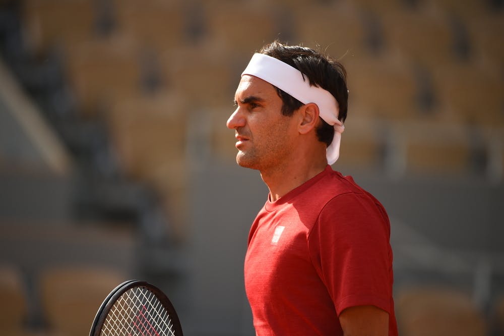 Roger Federer, practice, Roland-Garros 2021
