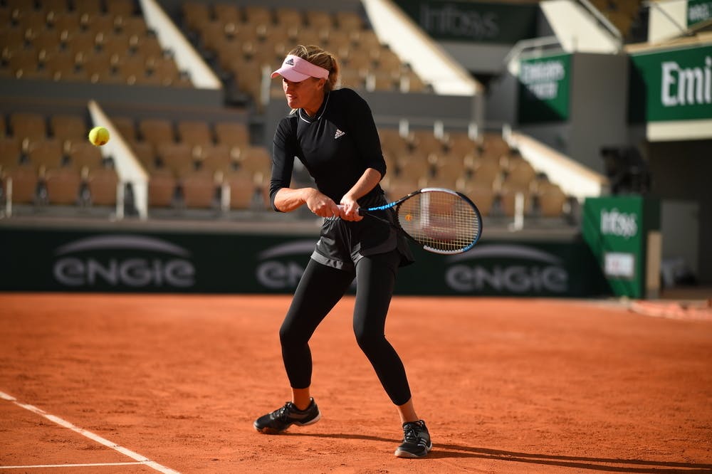 Kristina Mladenovic, Roland-Garros 2020, entraînement