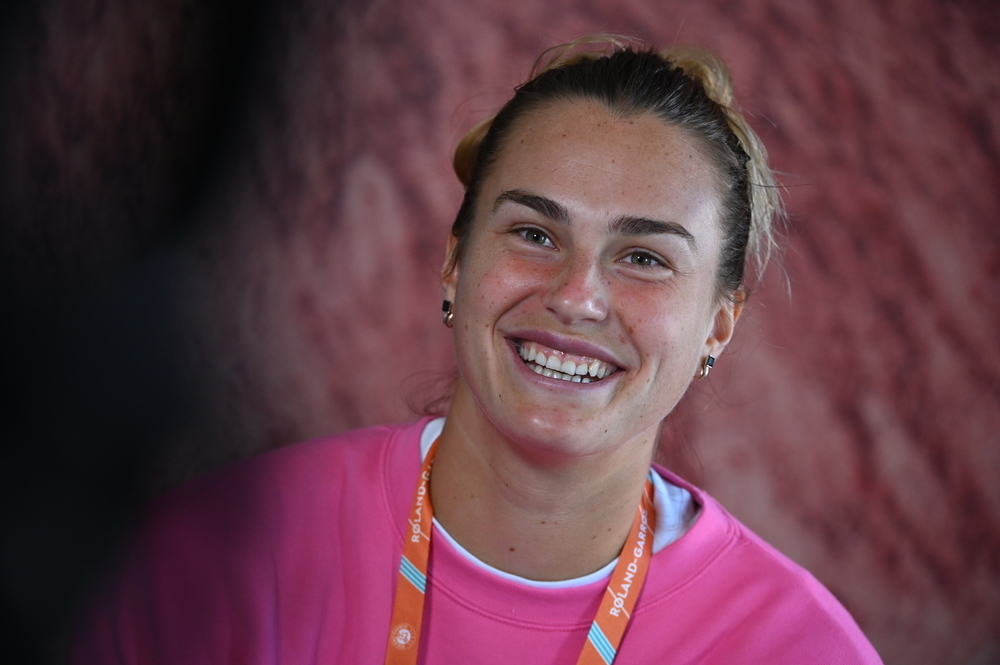Aryna Sabalenka press