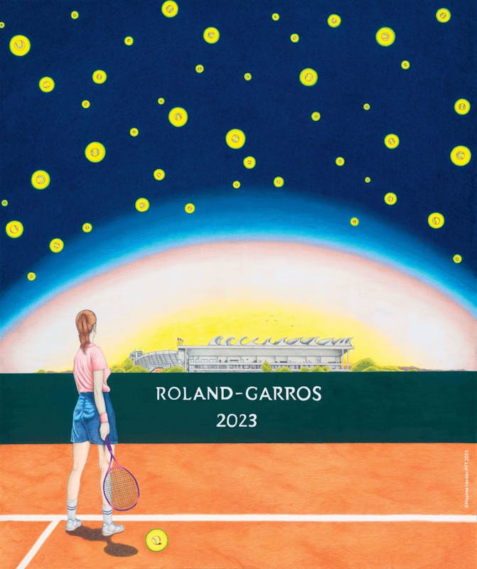 Discover the official poster for the 2023 RolandGarros tournament