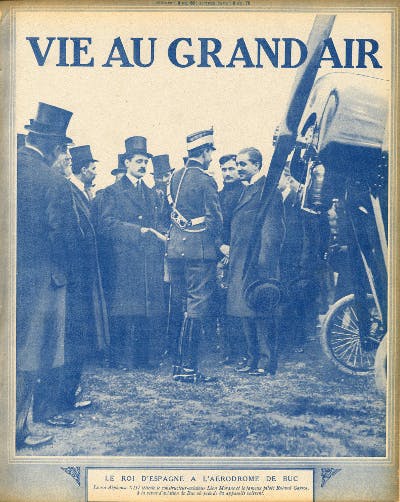 Roland Garros aviateur et le roi d'Espagne.