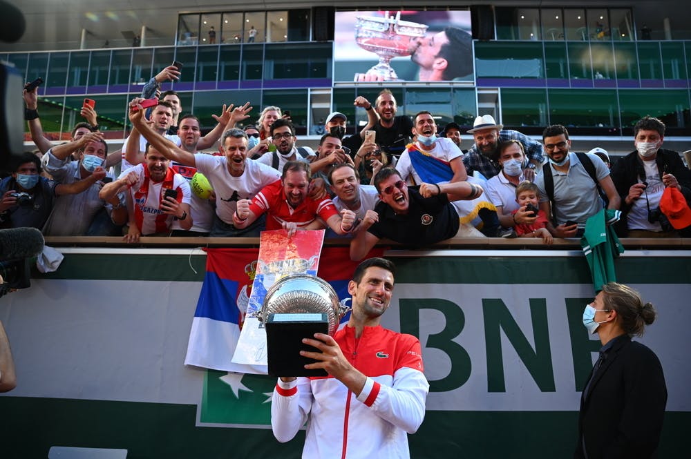Novak Djokovic, fans, Roland Garros 2021, final