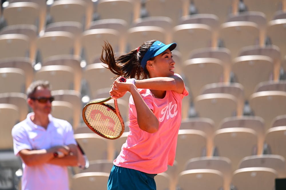 Zheng Qinwen, Roland-Garros 2023, practice