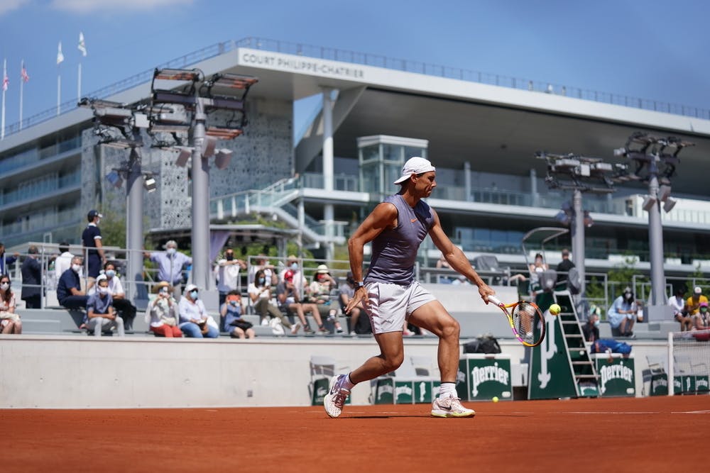 Rafael Nadal, Roland-Garros 2021, practice, day before 1/4