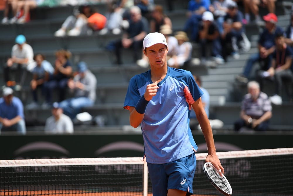 Gabriel Debru, quarts de finale, simple garçons, Roland-Garros 2022