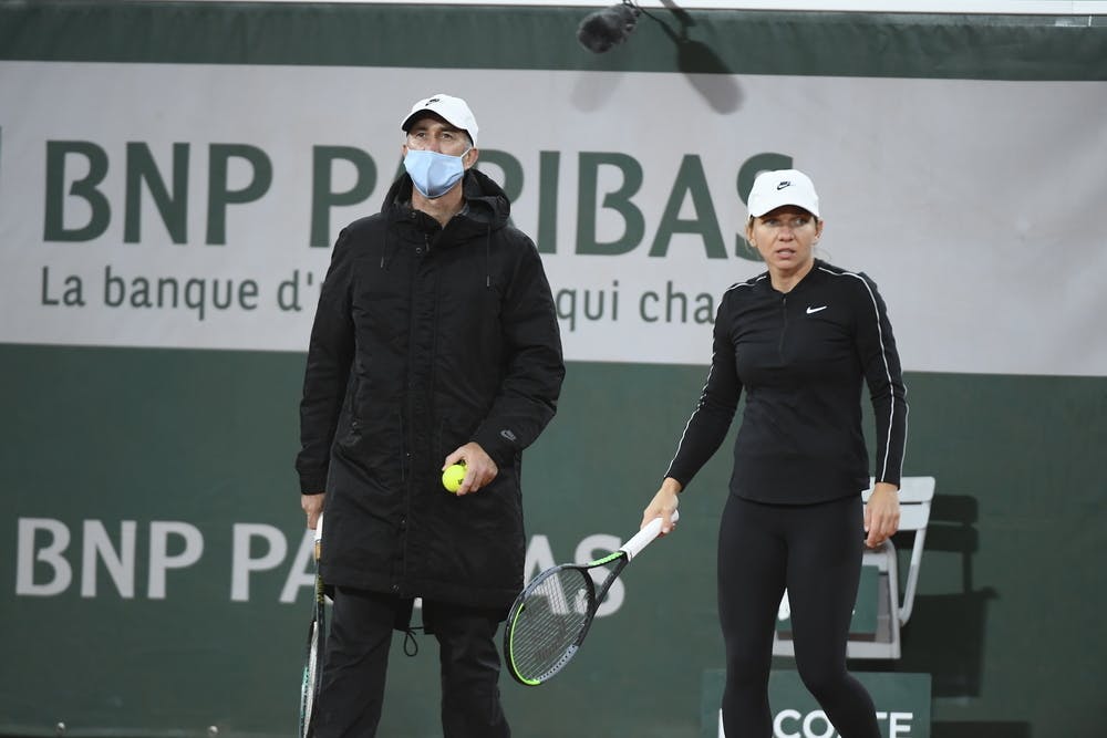 Darren Cahill, Simona Halep, Roland Garros 2020 practice