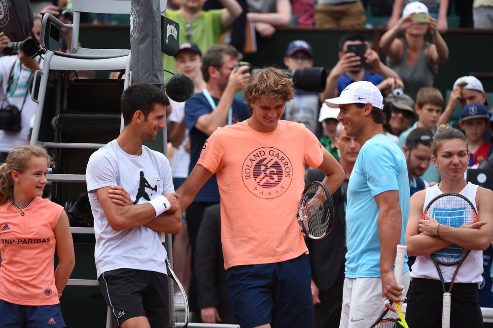 Djokovic, Zverev, Nadal Roland-Garros 2018