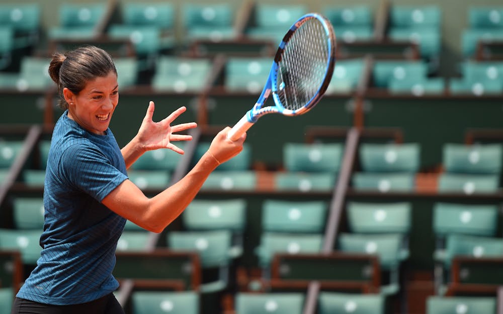 Roland-Garros 2018, Garbiñe Muguruza, entraînement, practice