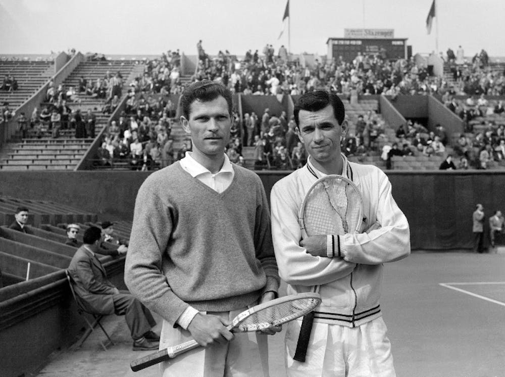 Budge Patty Mervyn Rose Roland-Garros 1955 Paris French Open