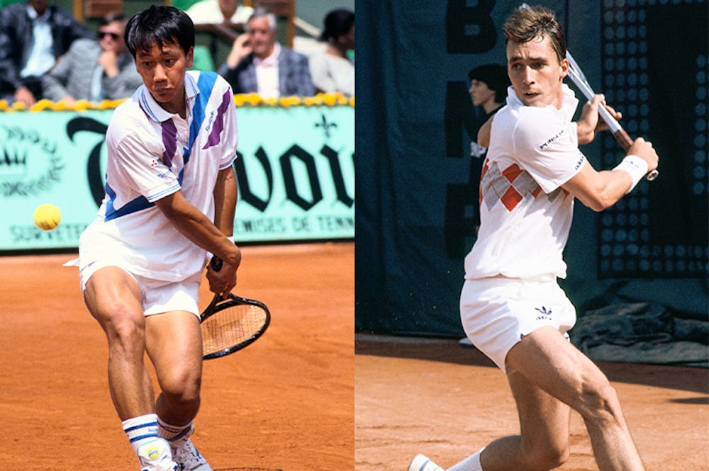 Michael Chang against Ivan Lendl 