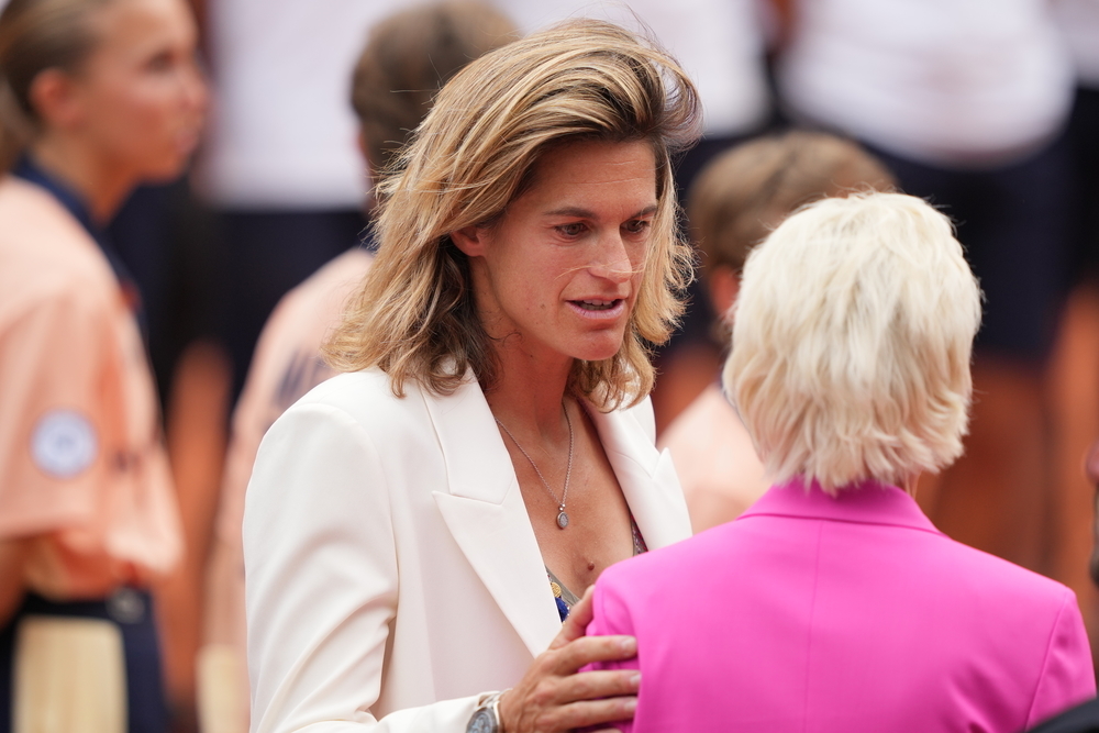 Amelie Mauresmo, Chris Evert, Roland-Garros 2023, women's final trophy ceremony