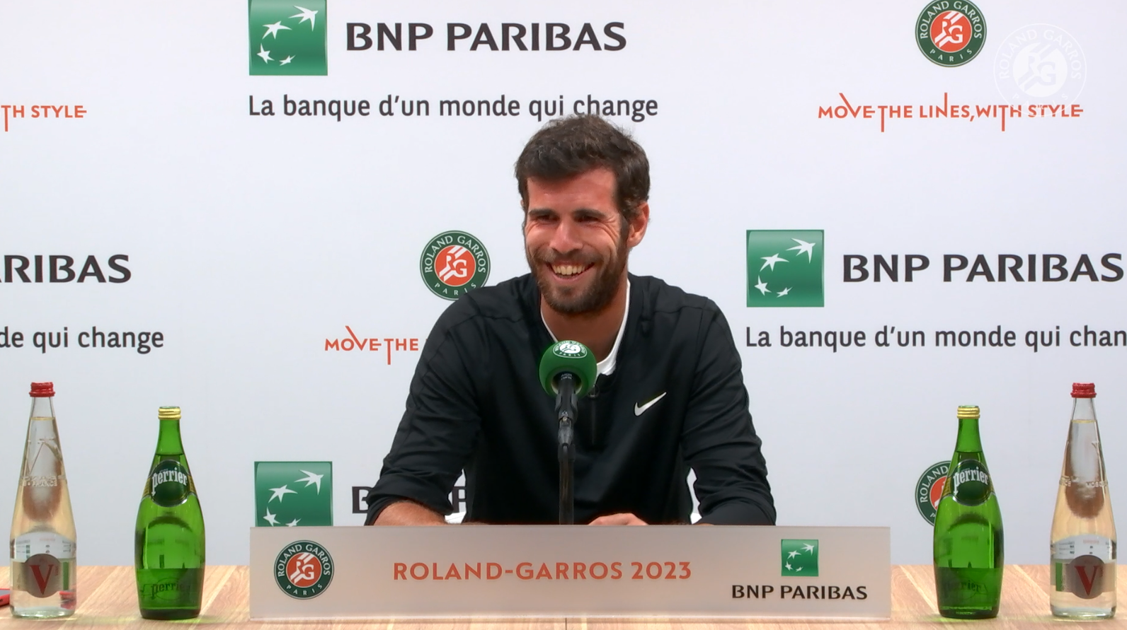 Karen Khachanov, press, fourth round, Roland-Garros 2023