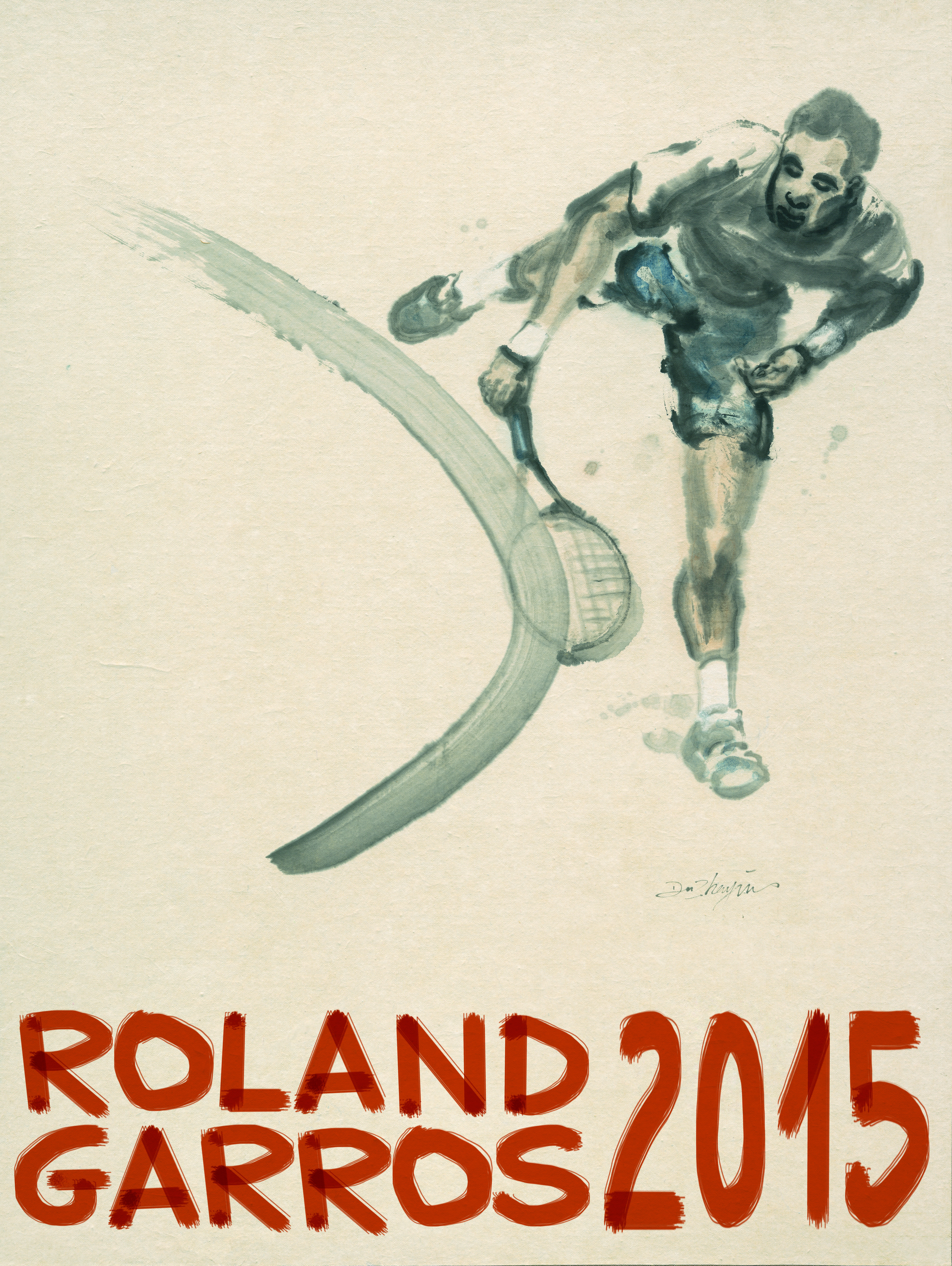 RAZZIA Roland Garros Tennis Open Paris 1984 POSTER 33-3/4 x 24-1/4 