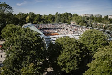 Court Simonne-Mathieu view, Roland-Garros 2019