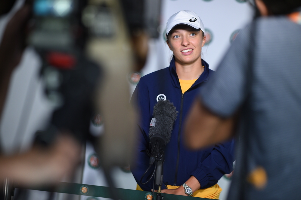 Iga Swiatek, Roland Garros 2021, press 