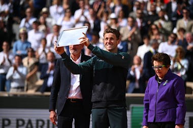 Casper Ruud, Roland Garros 2022, final, trophy, Billie Jean King