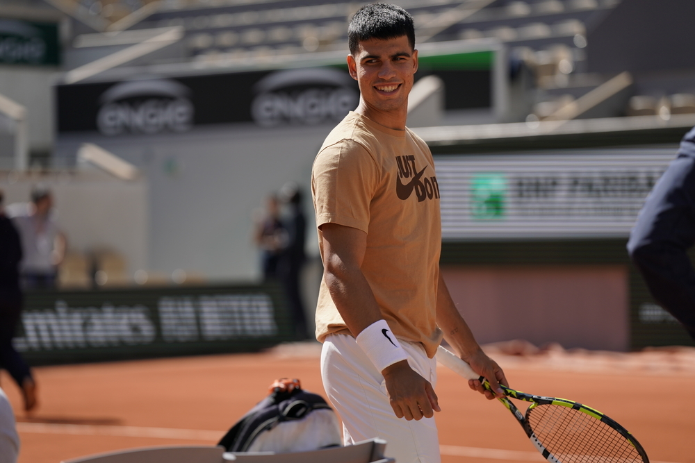 Carlos Alcaraz, Roland-Garros 2023, practice