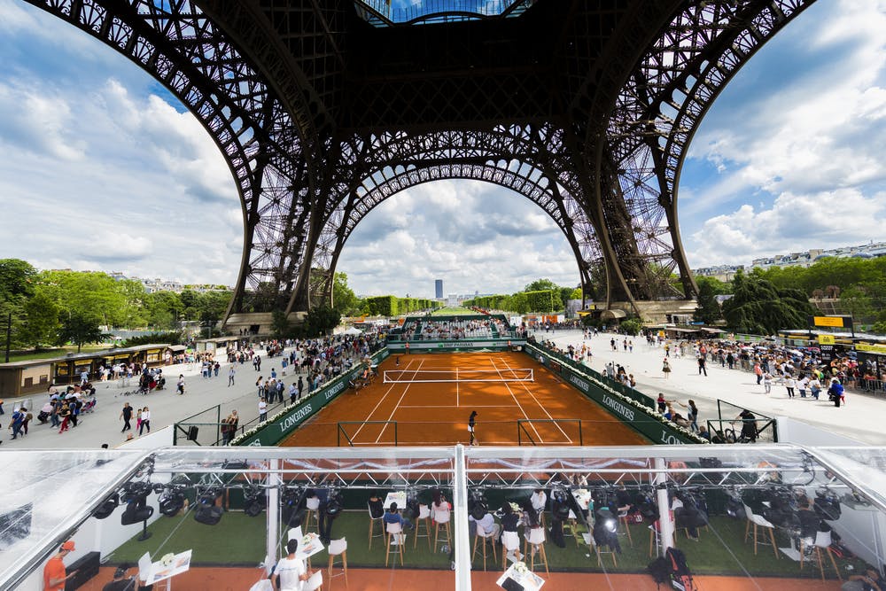 Longines Future Tennis aces Paris Roland-Garros in the City Eiffel tower.
