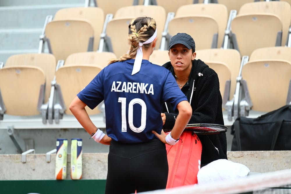 Victoria Azarenka, Madison Keys, Roland-Garros 2023, practice