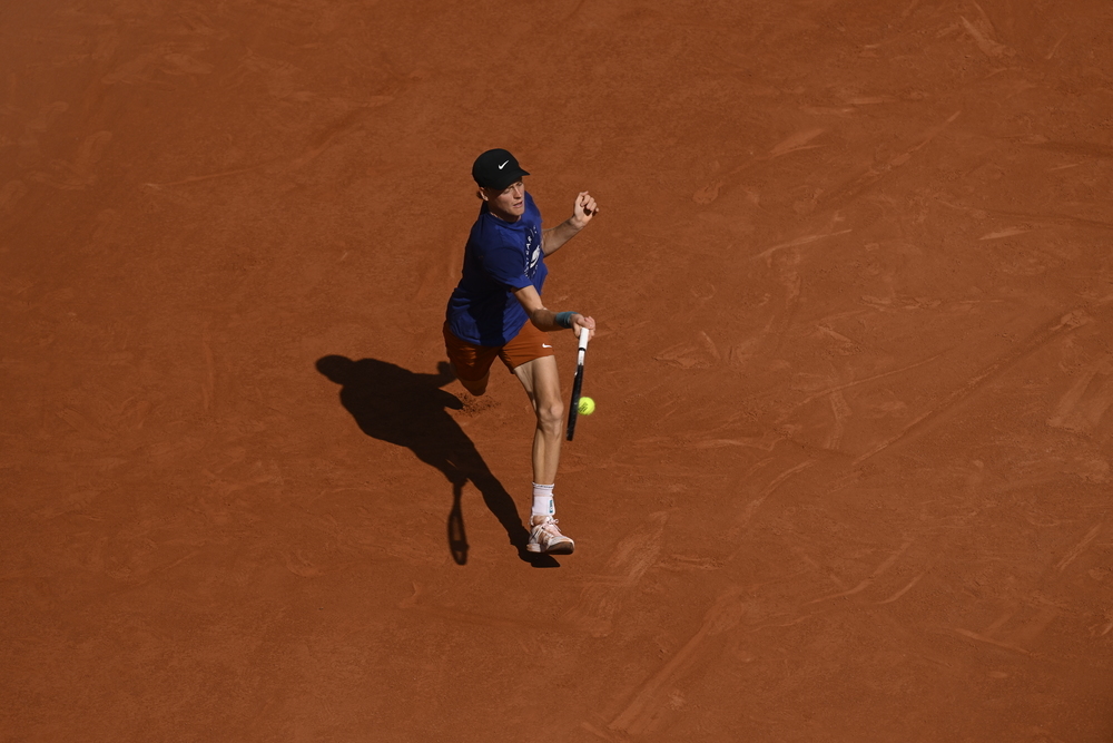 Jannik Sinner, entraînement, Roland-Garros 2023