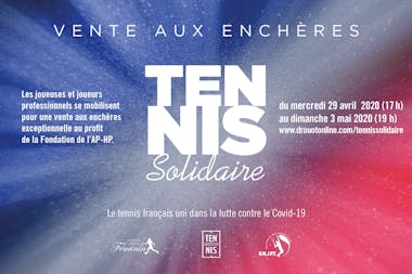 Vente aux enchères solidaire tennis français AP-HP 