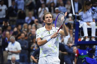 Daniil Medvedev after a win during the 2019 US Open