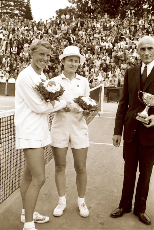 Nancy Richey Ann Haydon-Jones Roland-Garros 1968 Roger Cirotteau