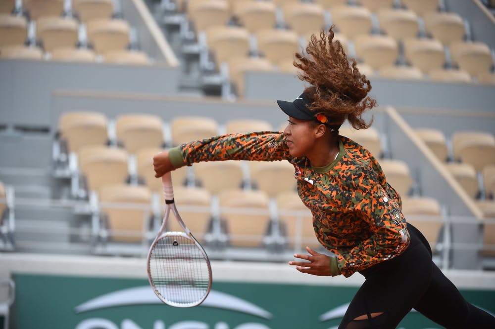 Naomi Osaka, Roland Garros 2021, practice