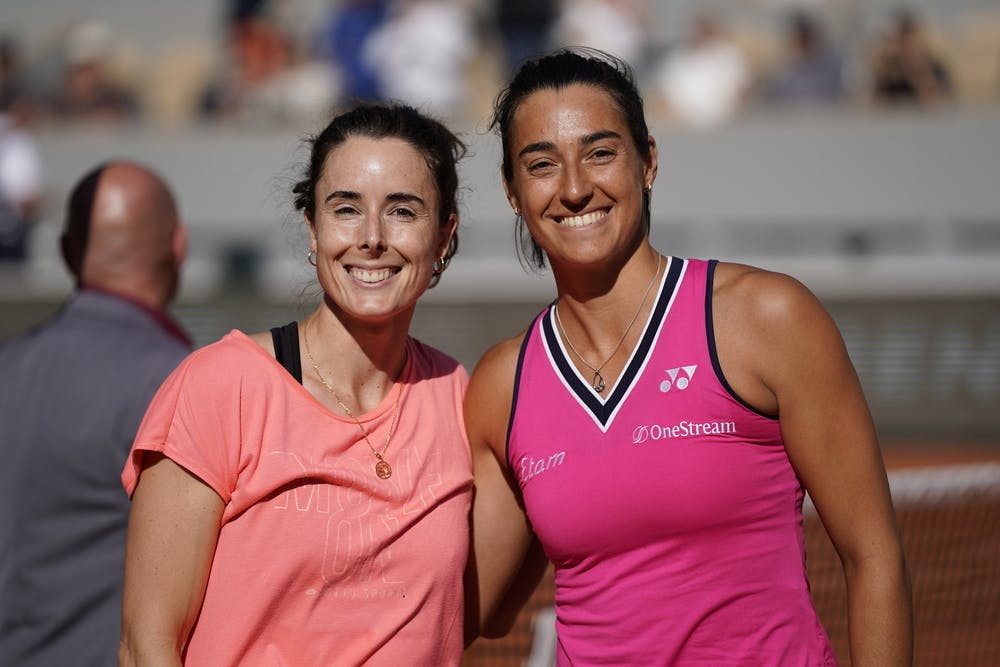 Alizé Cornet & Caroline Garcia / Entraînement Roland-Garros 2023