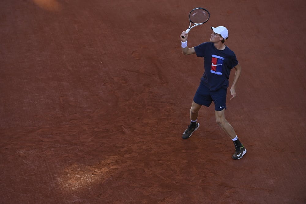Jannik Sinner, Roland Garros 2022, practice