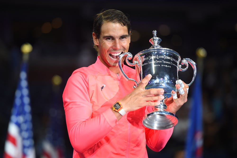 Rafael Nadal with his trophy US Open 2017