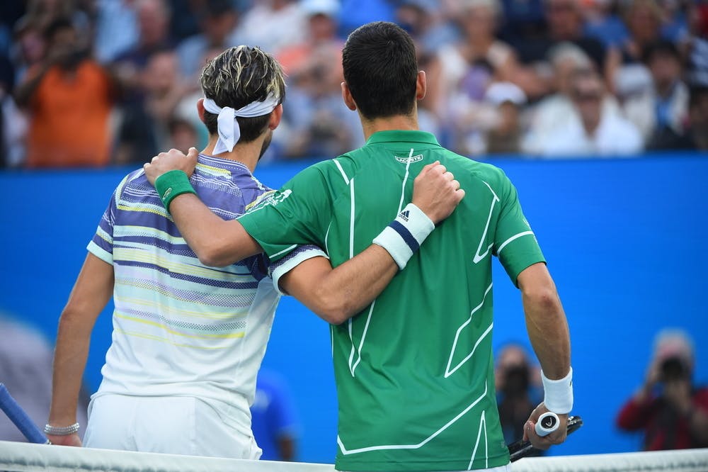Dominic Thiem & Novak Djokovic at Australian Open 2020